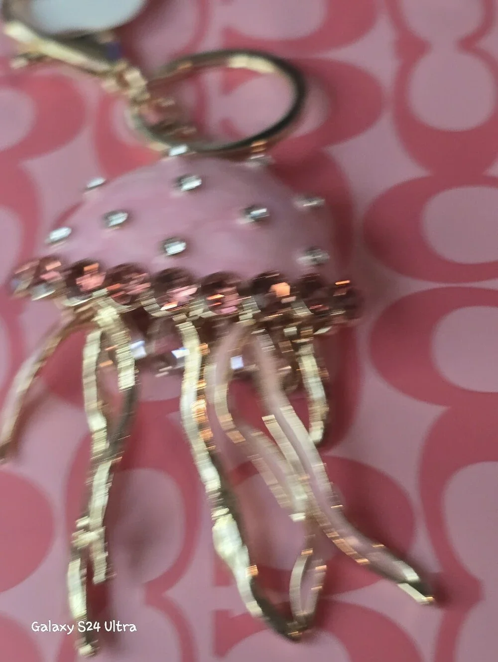 Beautiful Jellyfish Bag Charm/ Keychain NEW